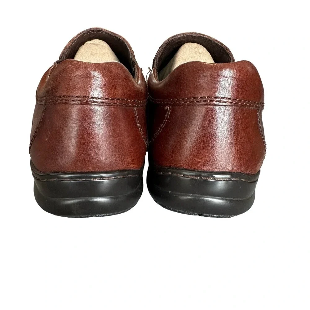 Born Slip On Loafers 10 Brown Leather‎ Square Toe M/WM6455 CBG10 Mens Shoes